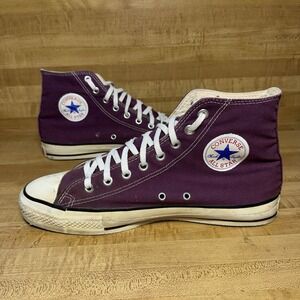Vintage Converse Chuck Taylor Hi Top Sneakers Made In USA Mens Size 10.5 Purple